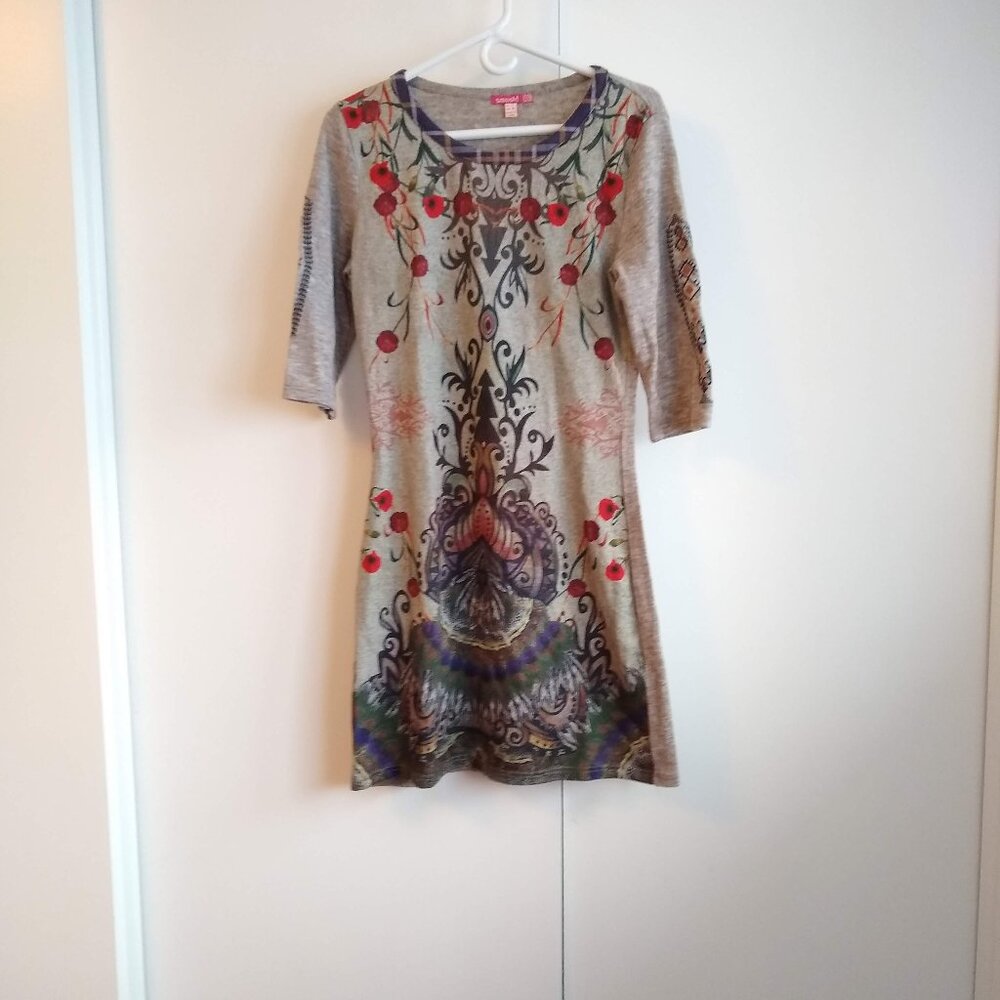 Smash abstract geometric knit tunic dress NWOT